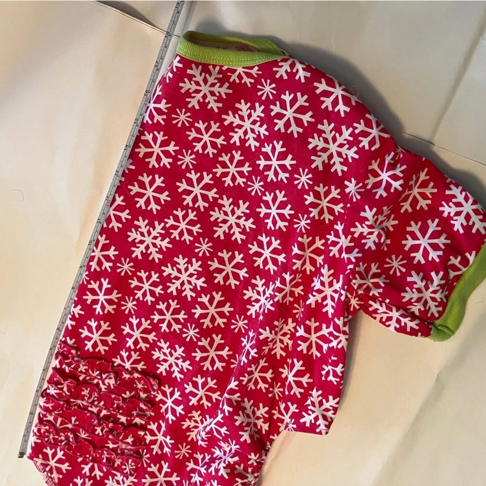 5/$25 Red Snowflake Ruffle Butt Dog Pet Matching Jammies